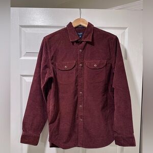 J. Crew Corduroy Shirt in Rich Burgundy